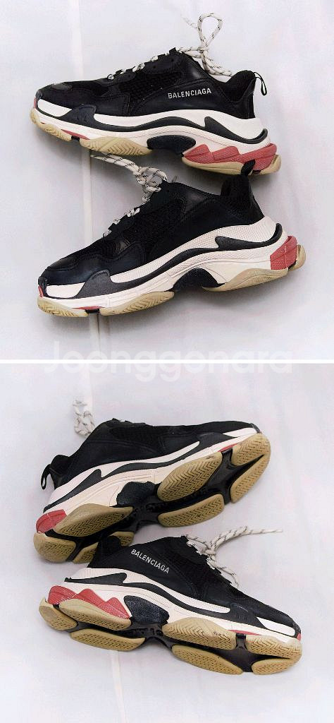 발렌시아가 트리플S 트레이너 스니커즈 브레드 (40)--3