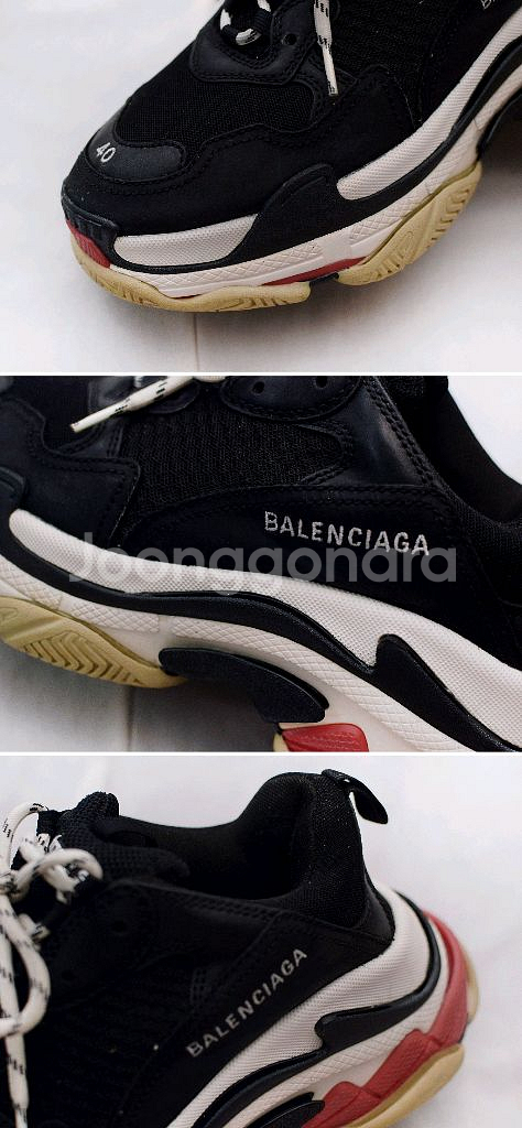 발렌시아가 트리플S 트레이너 스니커즈 브레드 (40)--6