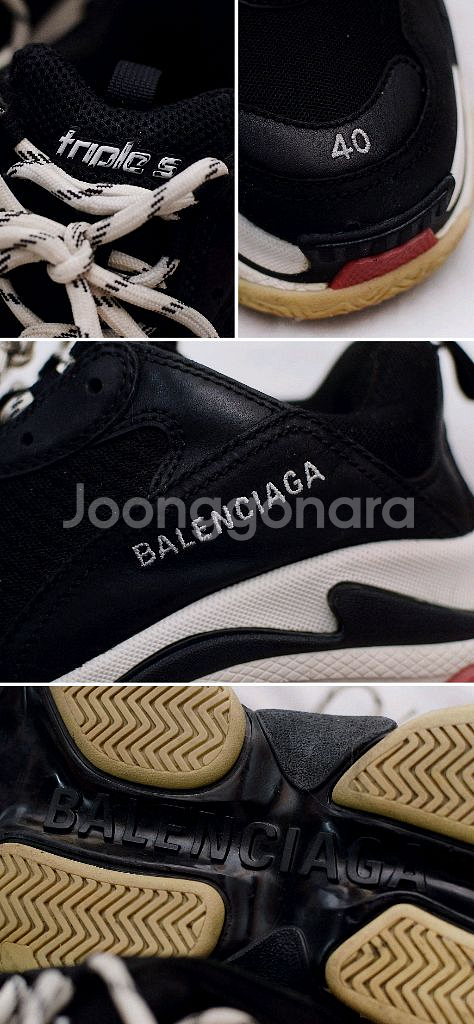 발렌시아가 트리플S 트레이너 스니커즈 브레드 (40)--8