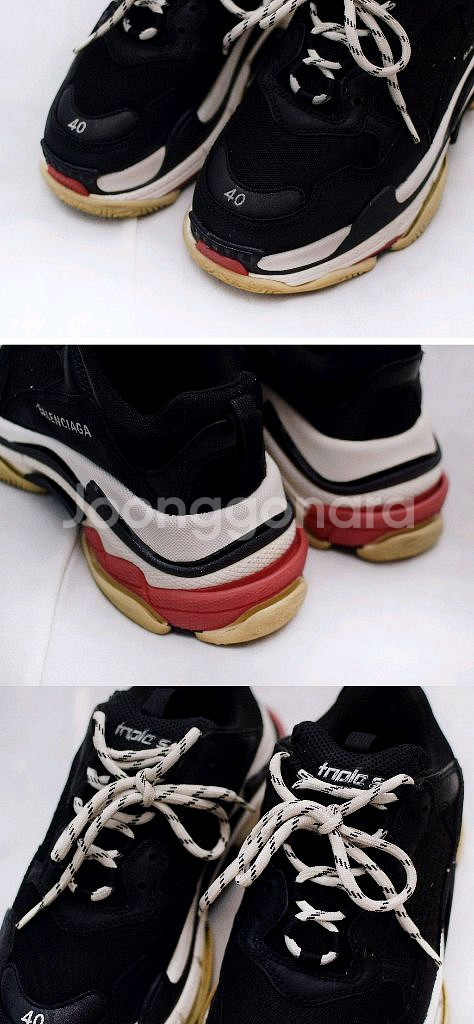 발렌시아가 트리플S 트레이너 스니커즈 브레드 (40)--4