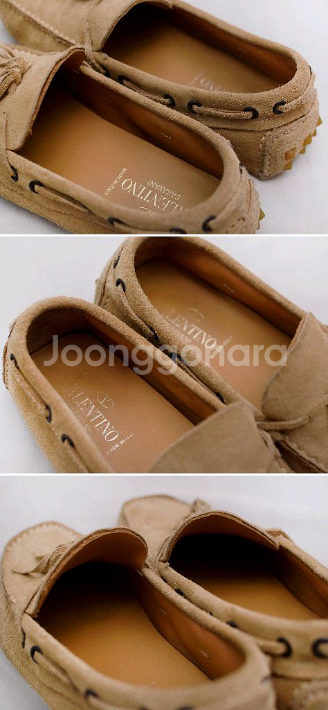 발렌티노 스웨이드 레더 로퍼 보트슈즈 (39.5)--5