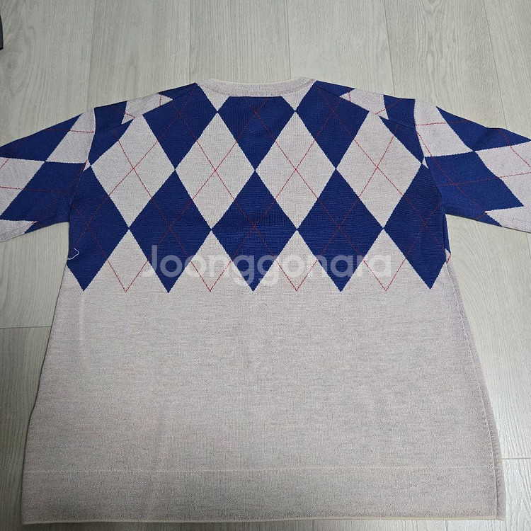 빈폴레이디스 블루 울 블렌드 아가일 니트--6