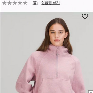 룰루레몬 스쿠바 오버사이즈드 하프집업 후디 핑크M/L