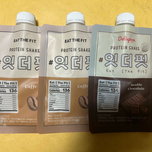 잇더핏 쉐이크 3포(카페라떼 2포+더블초코 1포)