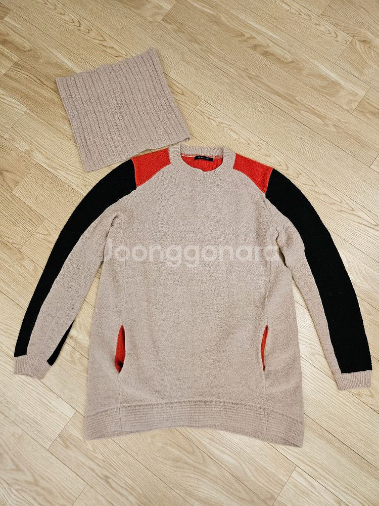 나이스클랍 니트, 넥워머 세트 팔아요~--0