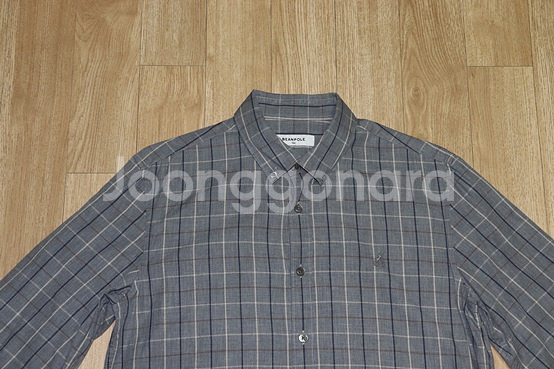 (100)빈폴/그레이네이비 체크셔츠--2