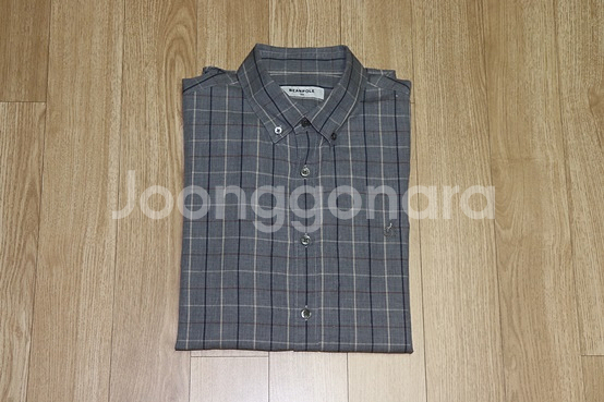 (100)빈폴/그레이네이비 체크셔츠--6