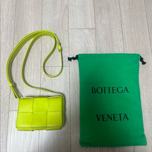 보테가베네타 미니카세트백 애쉬드키위