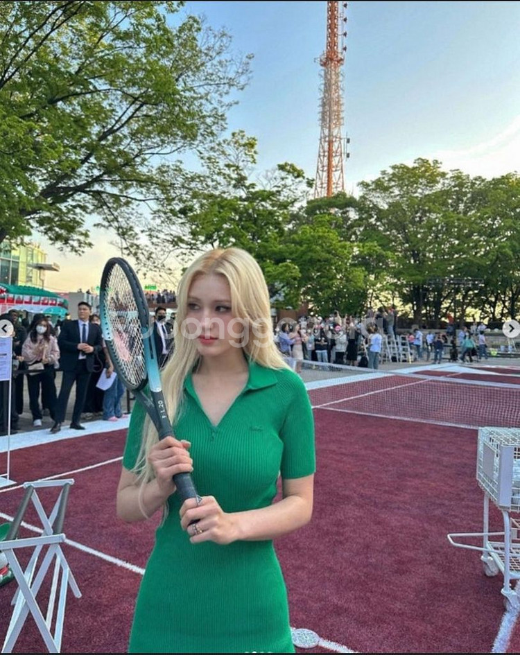 라코스테 립조직 원피스 블랙 36--0