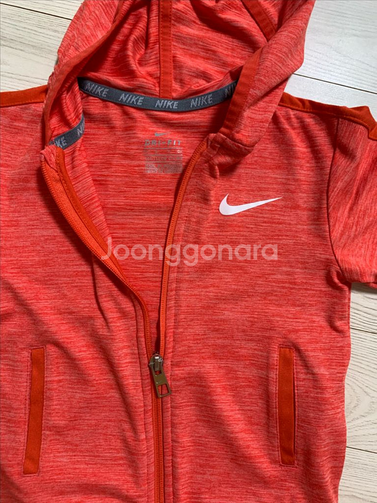4-5y 나이키 에센셜 후디 후드 자켓(레드)--3