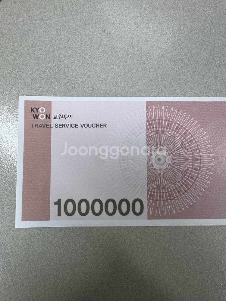 교원투어 여행이지 100만원 바우처 팝니다.--0
