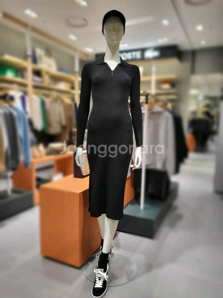 라코스테 립조직 롱 드레스 니트원피스 34--0