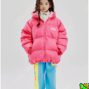 히로 블랭크 후드 다운 핑크 160