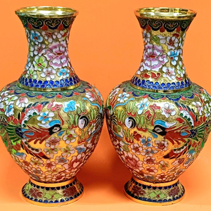 대형 칠보 용무늬 꽃화병 꽃병 이미지