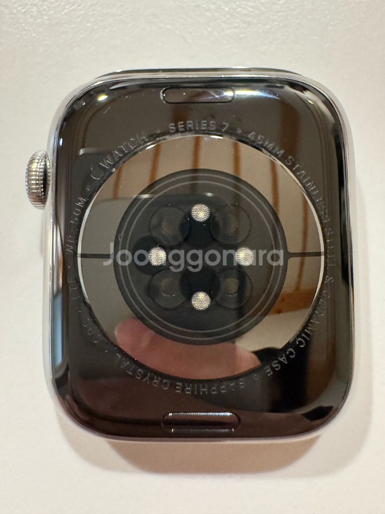 애플워치7 스테인리스 45mm 실버 정품 밀레니즈루프--5