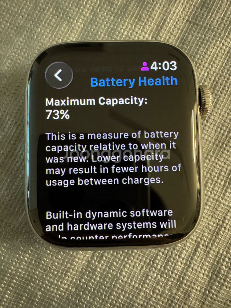 애플워치7 스테인리스 45mm 실버 정품 밀레니즈루프--9