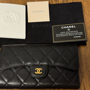 샤넬 장지갑 캐비어 블랙