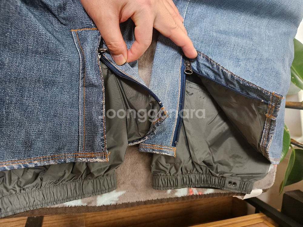 [L]버튼 더진스 고어텍스 청바지 스노우보드복--5