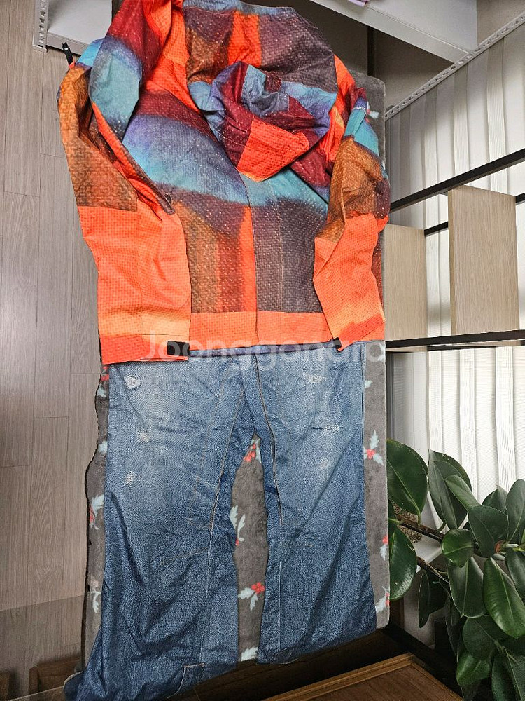 [L]버튼 더진스 고어텍스 청바지 스노우보드복--8