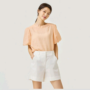자주 jaju 볼륨소매 스트링 블라우스 S 사이즈 여성