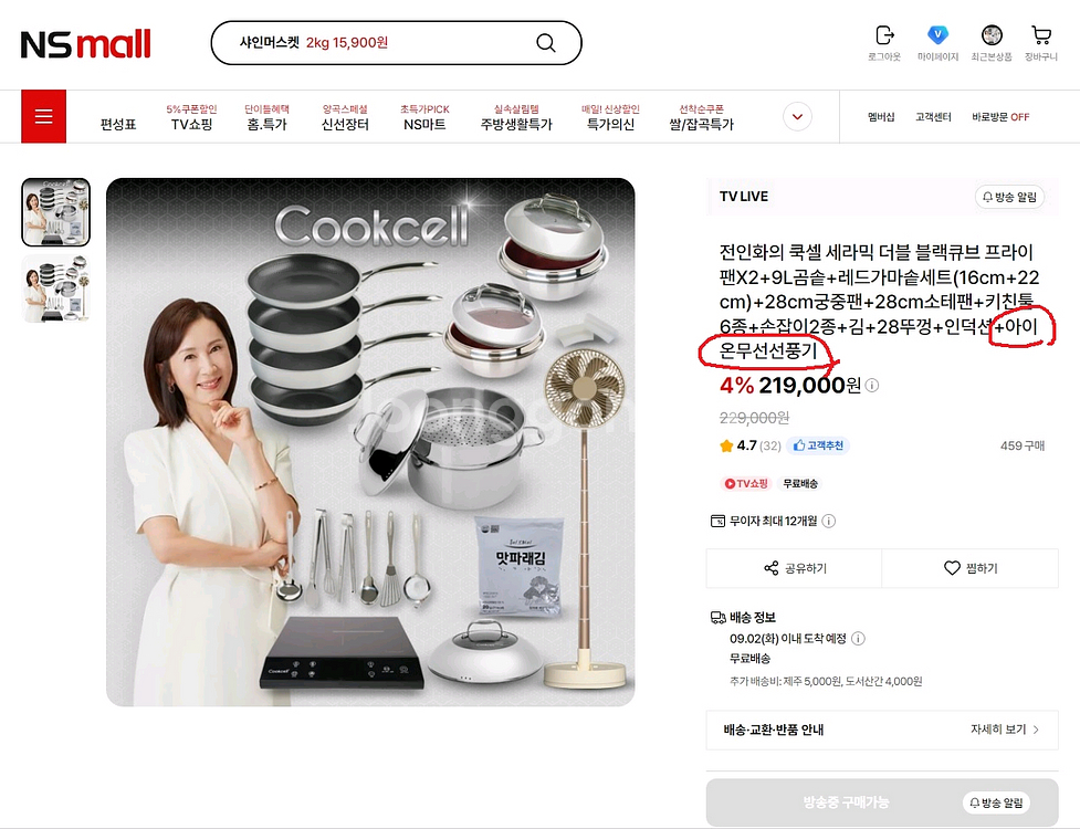 아이온 무선 폴딩팬 선풍기 판매--2