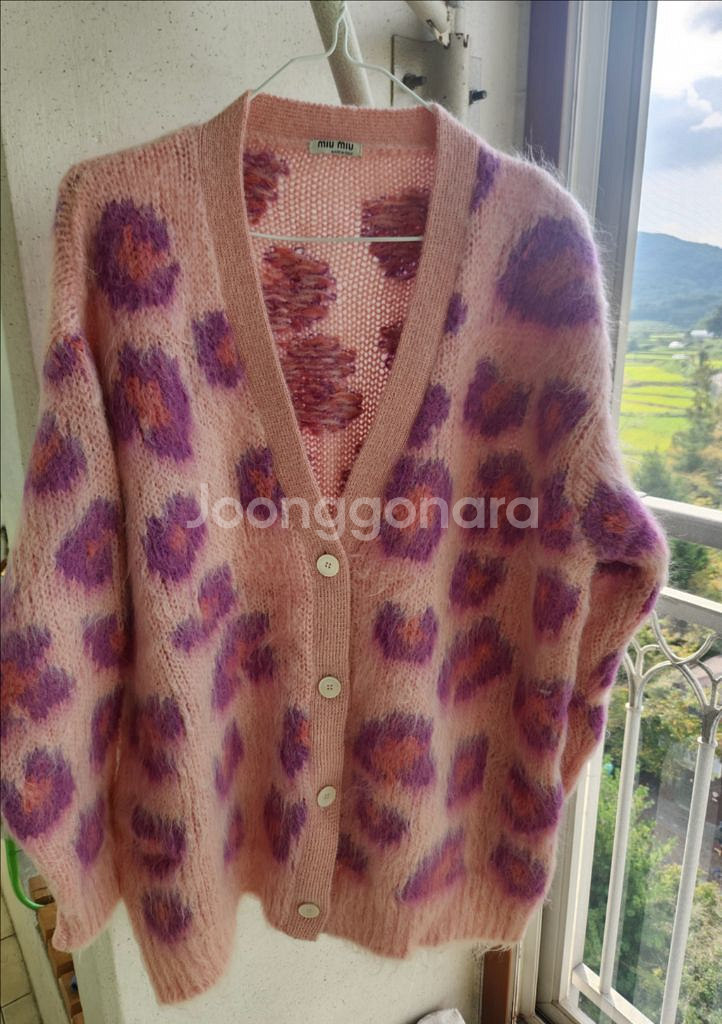미우미우 모헤어 가디건 정품--4