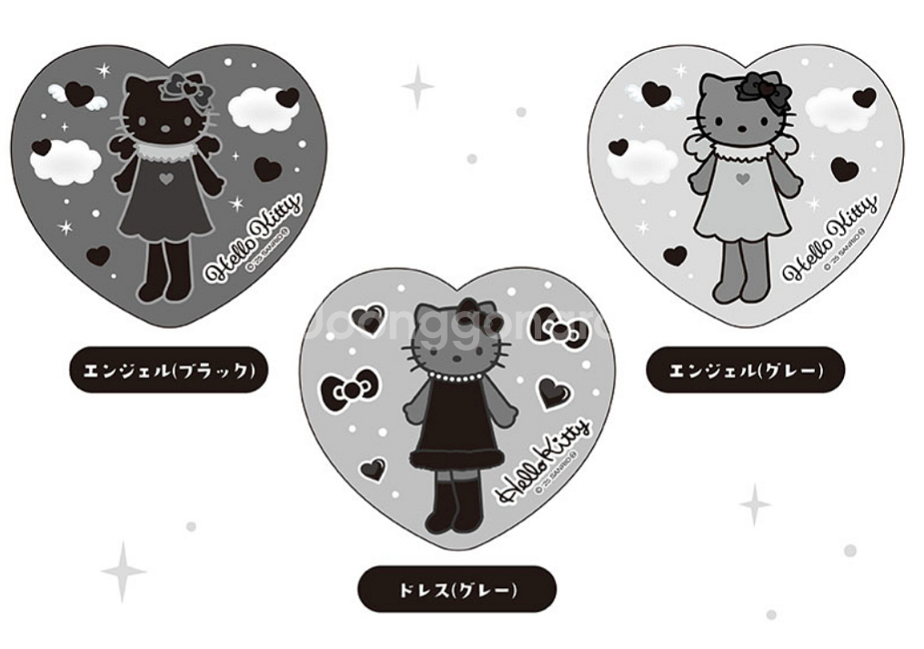 [즉시발송] 헬로키티 블랙엔젤 키링 인형 스타일업 드레스+랜덤 스티커--2