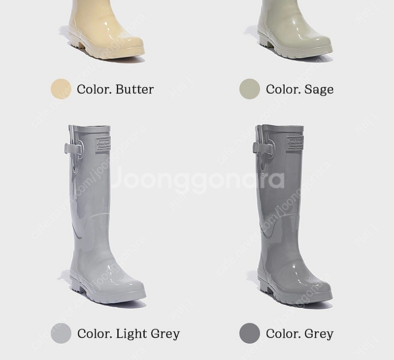 새상품)택포)락피쉬웨더웨어 롱 레인부츠/라이트그레이--7