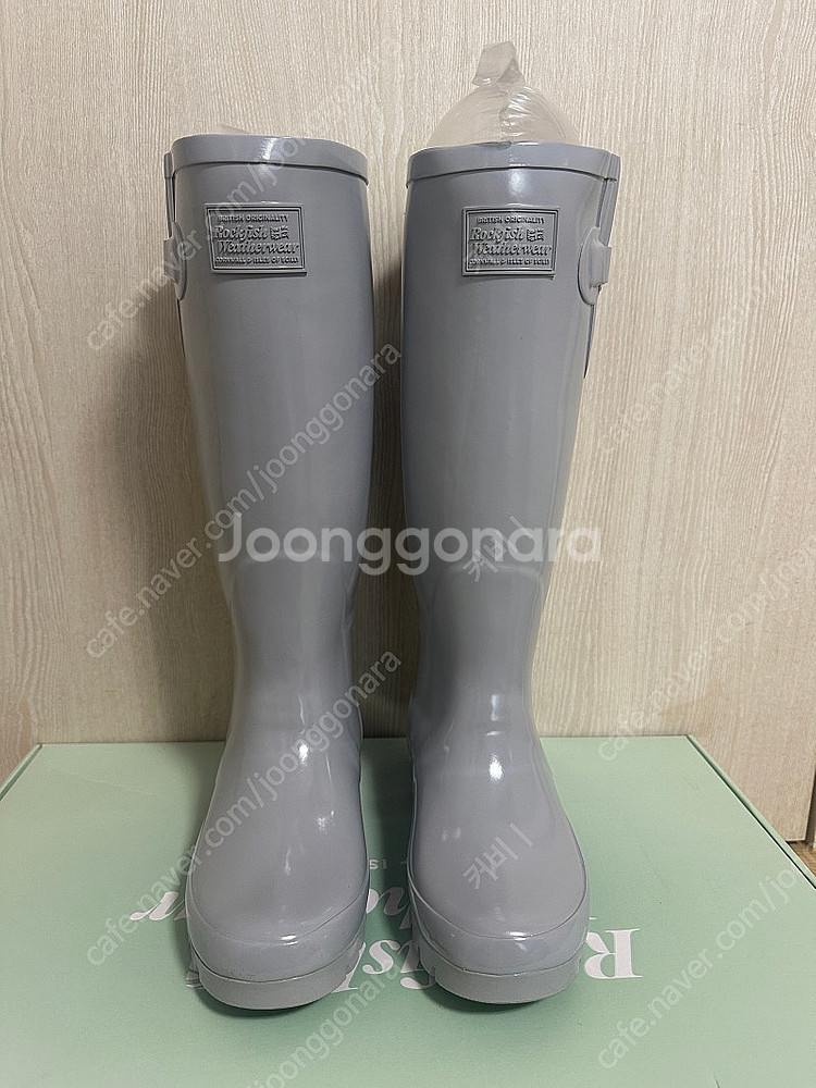 새상품)택포)락피쉬웨더웨어 롱 레인부츠/라이트그레이--8