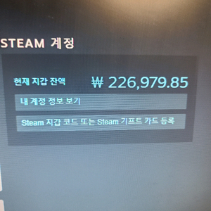 스팀월렛 선물식 220000 80퍼에 팔아요