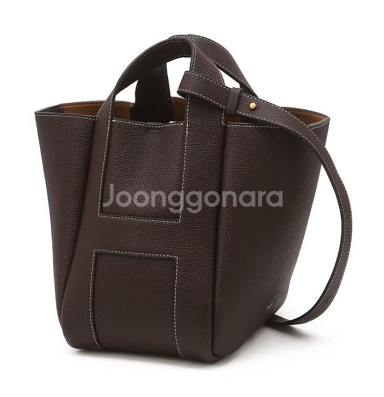 헤지스 토트백 숄더백 시그니처 H 버건디 레더 27만원--1