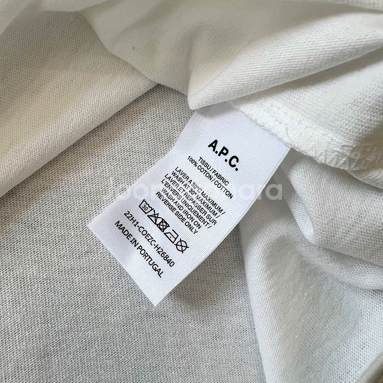 아페쎄 프린트 라벨 티셔츠--5