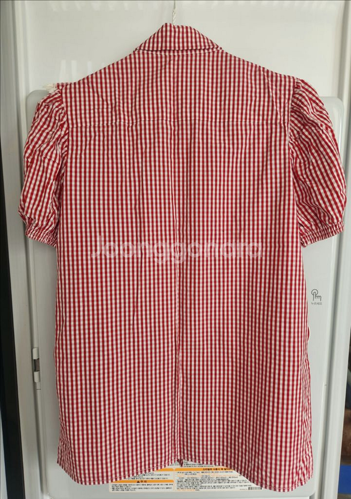 미우미우 체크 블라우스 셔츠--4