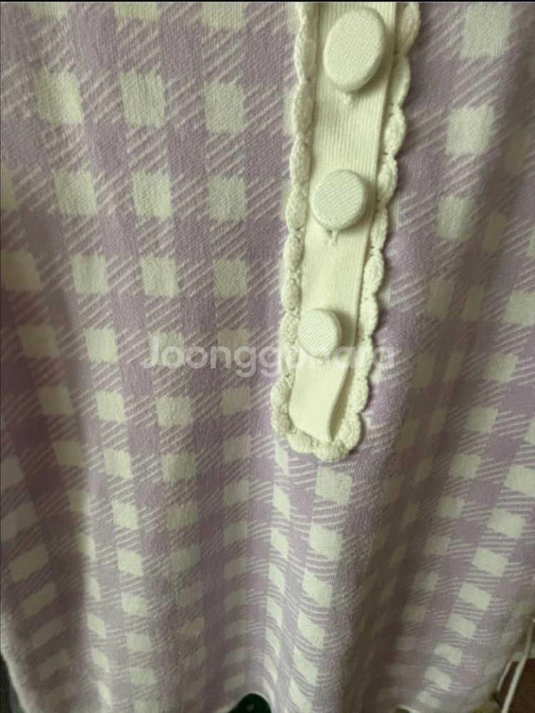 마쥬 연보라 체크 폴로 셔츠--2