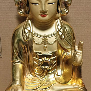홤금색 관세음 불상 조각상