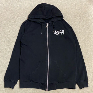 (정품) MSGM 키즈 블랙 기모 후드집업 14Y