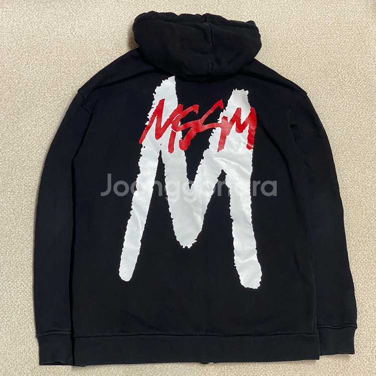 (정품) MSGM 키즈 블랙 기모 후드집업 14Y--2