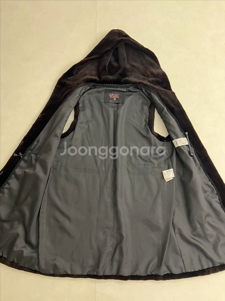 진도 엘페 밍크 후드 조끼 베스트--1