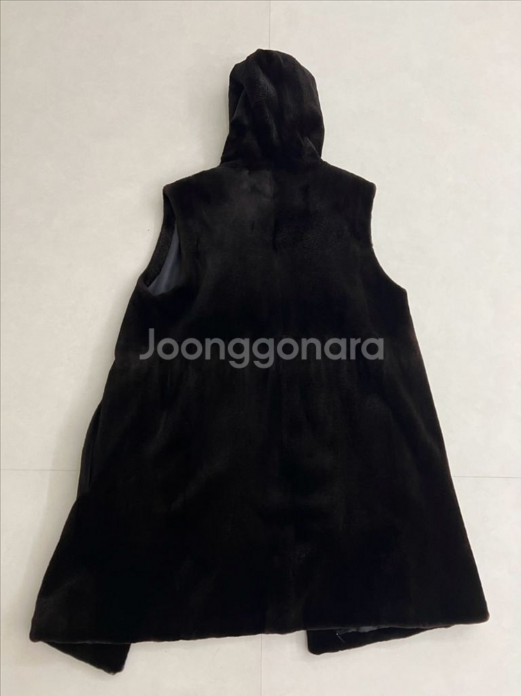 진도 엘페 밍크 후드 조끼 베스트--2