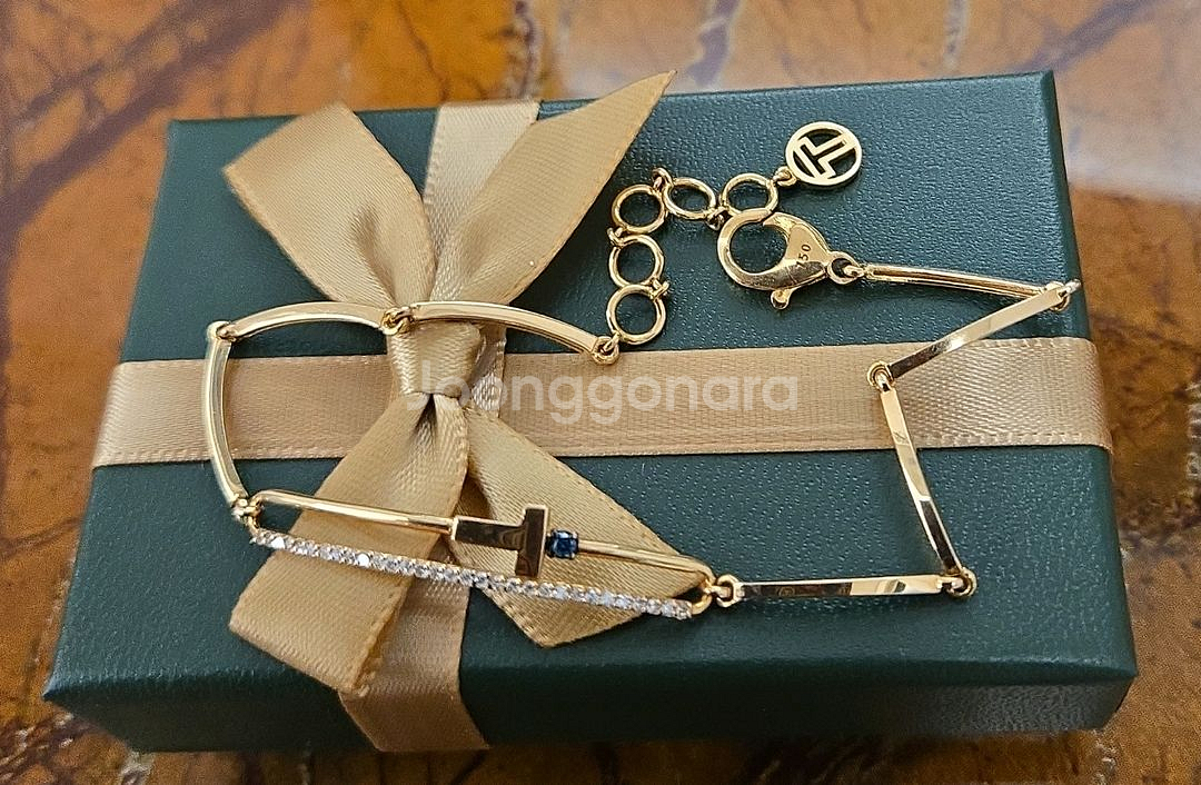 18k 세련된 로즈골드 팔찌--2