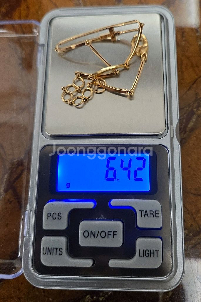 18k 세련된 로즈골드 팔찌--7