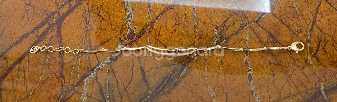 18k 세련된 로즈골드 팔찌--4