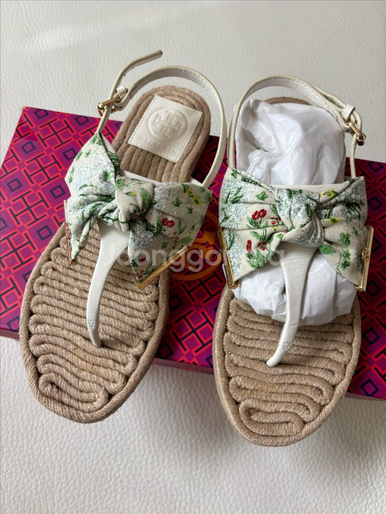 [미사용][정품]토리버치 에스파듀 리본샌들--0