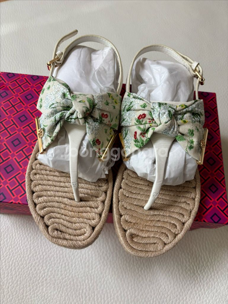 [미사용][정품]토리버치 에스파듀 리본샌들--2