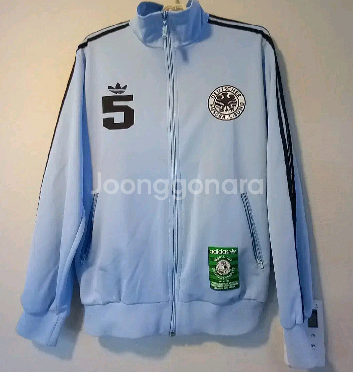아디다스 희귀 대장급 독일 스카이블루 트랙탑 저지 져지--0