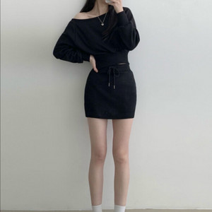 밴딩 미니 스커트