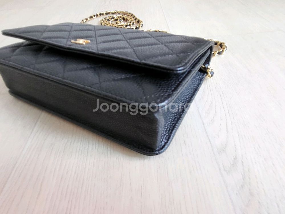 10월만할인>샤넬 클래식 woc 캐비어 금장--3