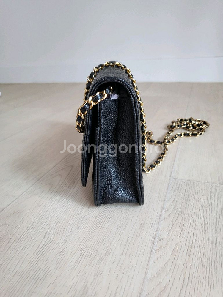 10월만할인>샤넬 클래식 woc 캐비어 금장--8