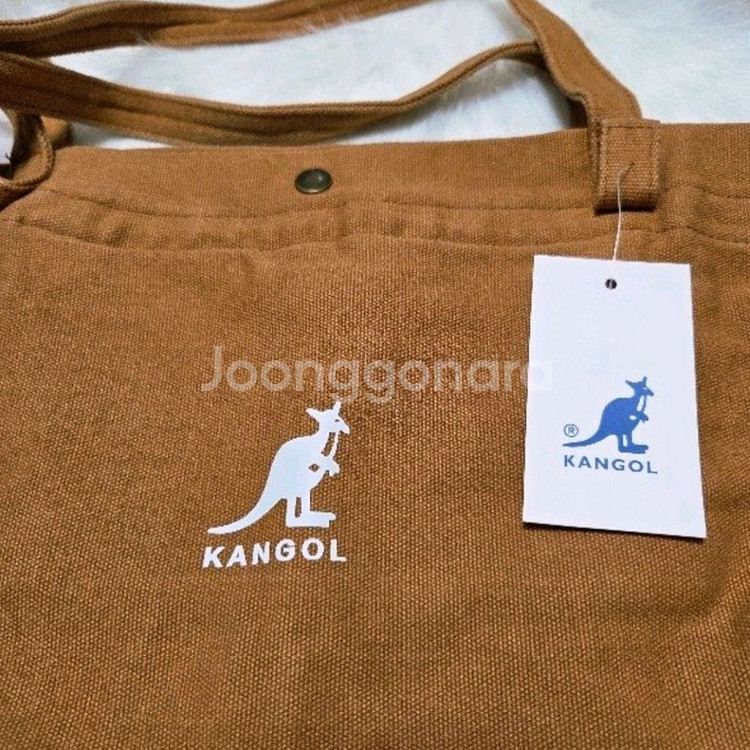 캉골가방 캉골에코백 캉골 대용량 캔버스 숄더백 카멜--9