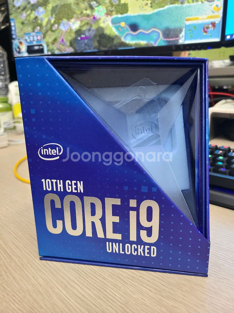 인텔 i9 10900k CPU 정품 박스풀셋--0